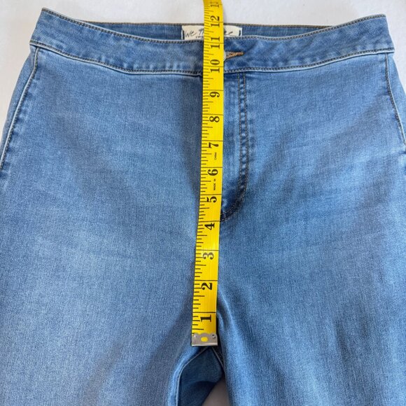 WE THE FREE Free People Just Float On Flare Hippie Jeans Jericho Blue Sz. 28 - Picture 10 of 13